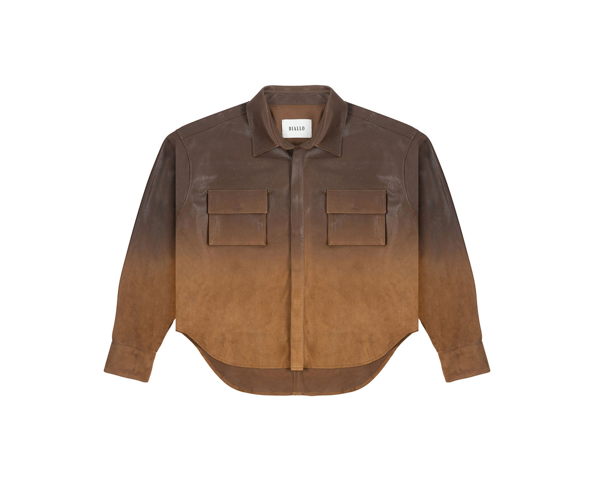 OMBRE LEATHER SHIRT